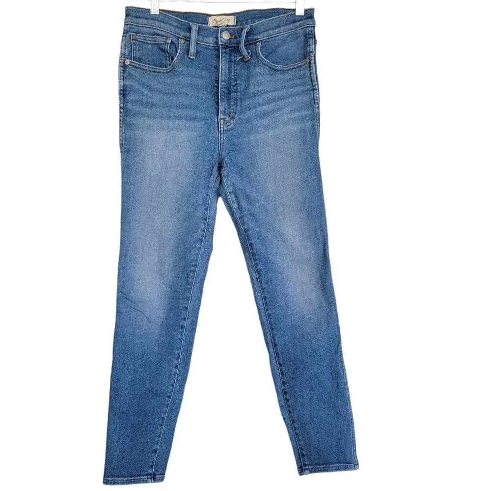 Madewell 10" High-Rise Skinny Crop Denim Jeans Sheffield Wash Women Sz 28 - Picture 2 of 9